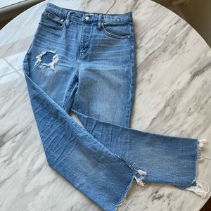 Madewell high waisted classic straight jeans